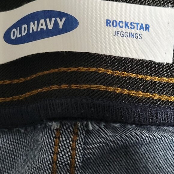 Old Navy Rockstar Jegging Jeans Womens Size 4 Tall Mid Rise Dark Wash Denim Pant - Picture 6 of 8